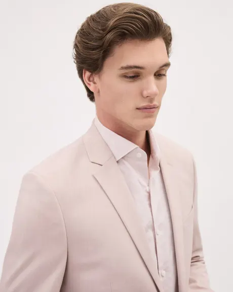 Slim-Fit Light Pink Suit Blazer