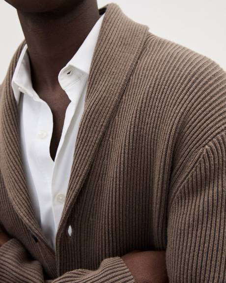 Shawl-Collar Cardigan