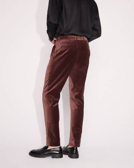 Slim-Fit Velvet Suit Pant