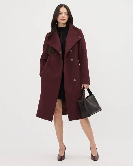 Classic Wool Coat with Removable Belt