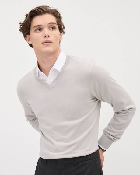 Long-Sleeve V-Neck Sweater