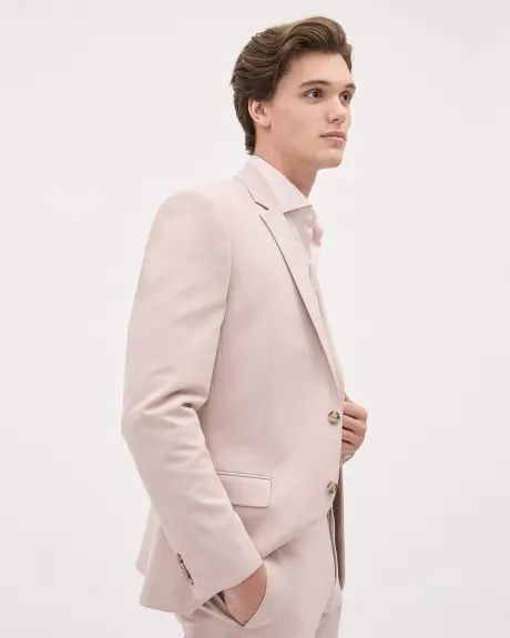 Slim-Fit Light Pink Suit Blazer