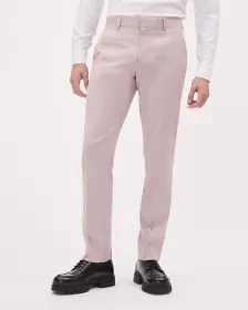 Pantalon de Complet Lilas à Coupe Étroite