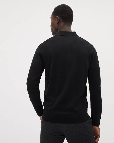 Long-Sleeve Polo Sweater