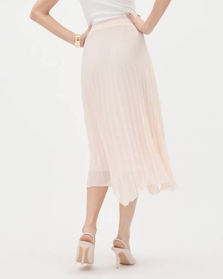 Pleated High-Rise Flare Maxi Skirt