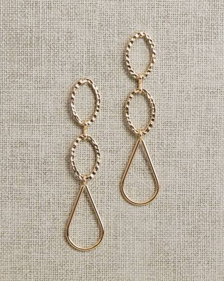 Delicate Metal Pendant Earrings