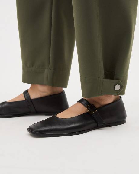 Mid-Rise Tapered-Leg Flowy Cargo Pant