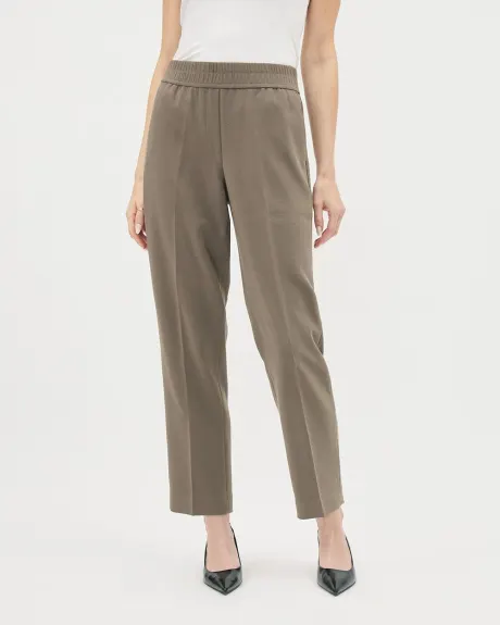 Mid-Rise Tapered-Ankle-Leg Dressy Jogger