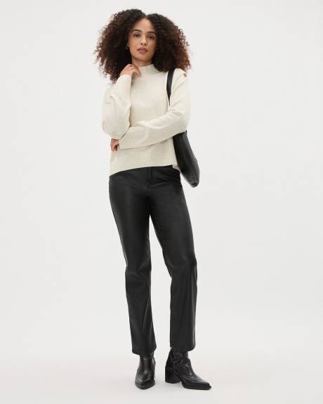 Long-Sleeve Mock-Neck Merino Sweater