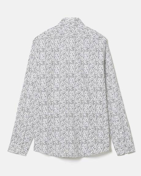 Chemise Habillée à Coupe Étroite avec Motif Floral