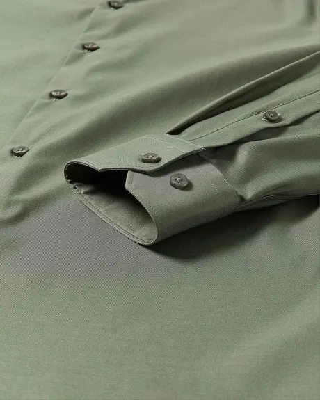 Chemise Habillée à Coupe Étroite en Satin Uni