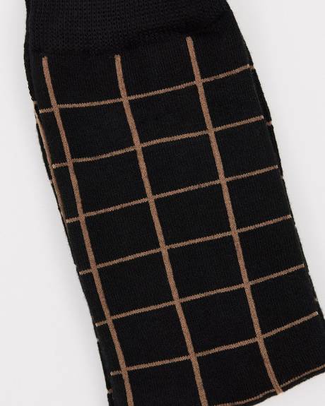 Windowpane Bamboo Crew Socks