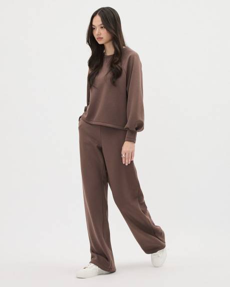 Mid-Rise Wide-Leg Scuba Pant