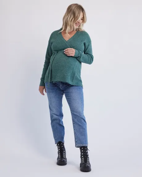 Nursing Wrap Sweater - Thyme Maternity