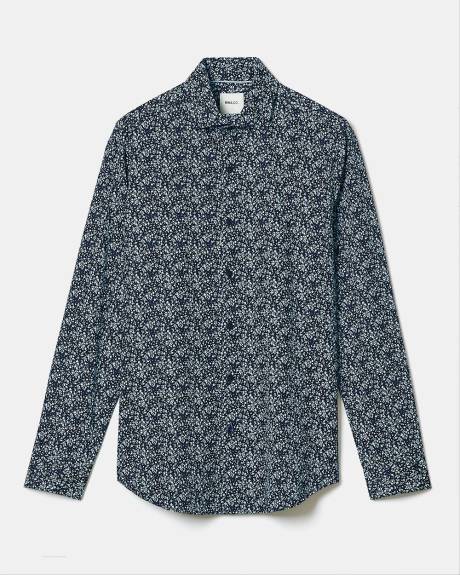 Chemise Habillée à Coupe Étroite avec Motif Floral