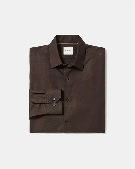 Slim-Fit Knit-Like Dress Shirt