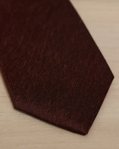 Cravate Régulière Rouille au Fini Texturé