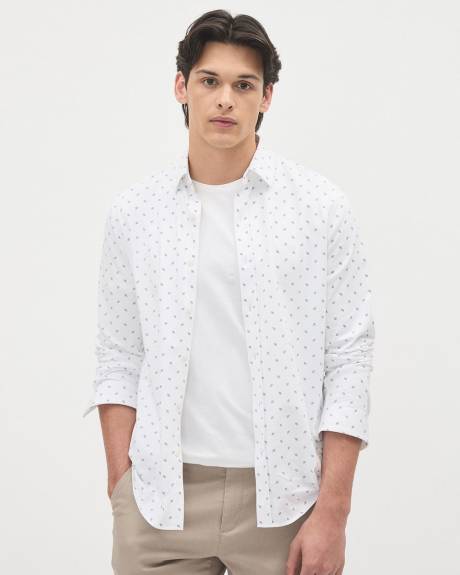 Long-Sleeve Cotton-Knit Shirt