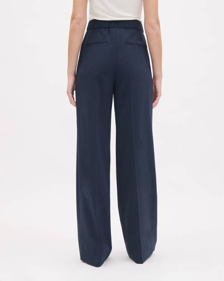 High-Rise Long-Wide-Leg Crepe Pant