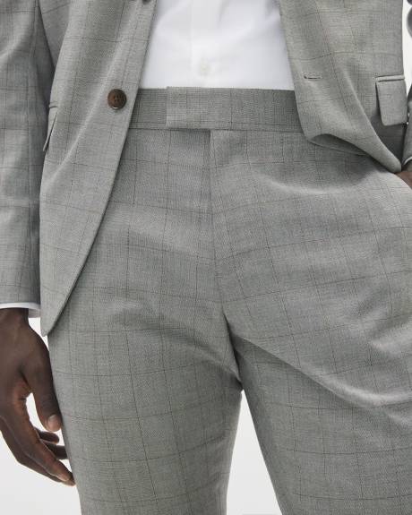 Tailored-Fit Grey Windowpane Suit Pant