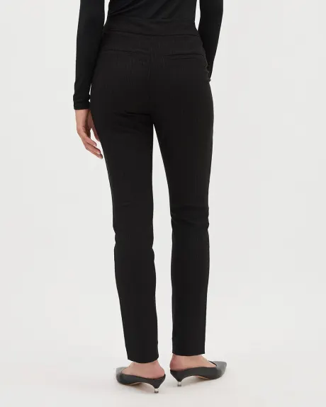 Striped Ankle-Length Twill City Legging Pant