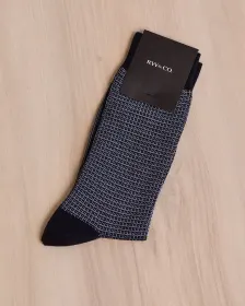 Navy Argyle Socks