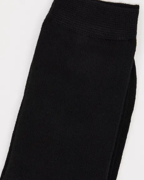 Black Bamboo Crew Socks