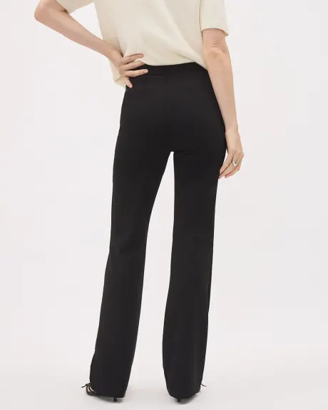 Black High-Rise Flare-Leg Legging Pant