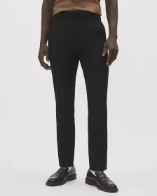 Pantalon de Ville Uni à Coupe Étroite