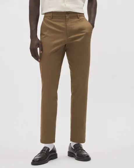 Pantalon Chino Court à Coupe Étroite