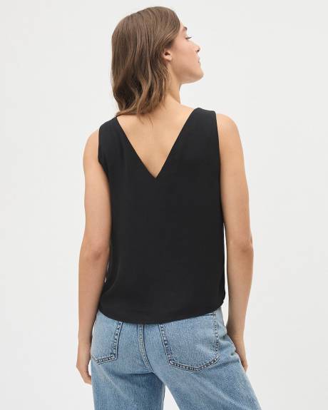 Camisole en Crêpe Soyeuse à Col V