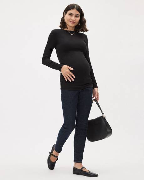 Long-Sleeve Crew-Neck Top - Thyme Maternity