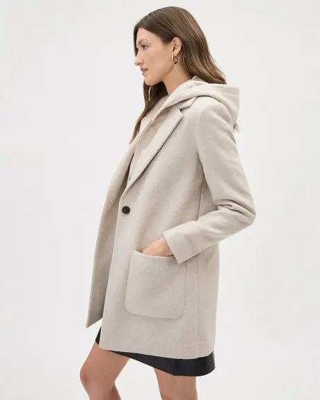 One-Button Wool Jacket