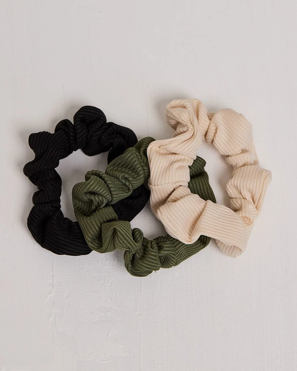 Ribbed Scrunchies - Set of 3