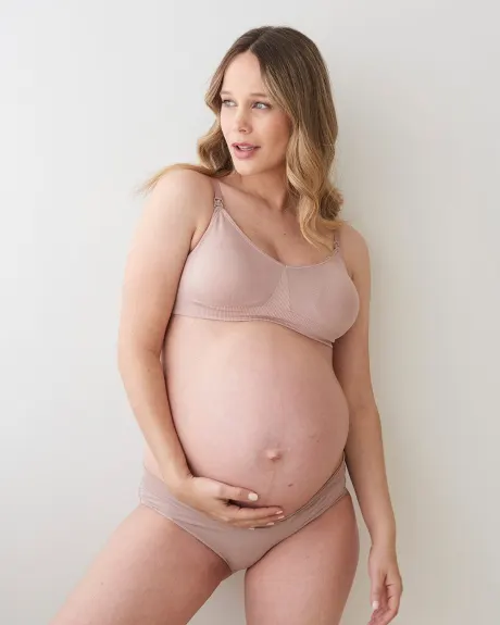 Culotte Hipster à Taille Croisée en Microfibre - Thyme Maternité