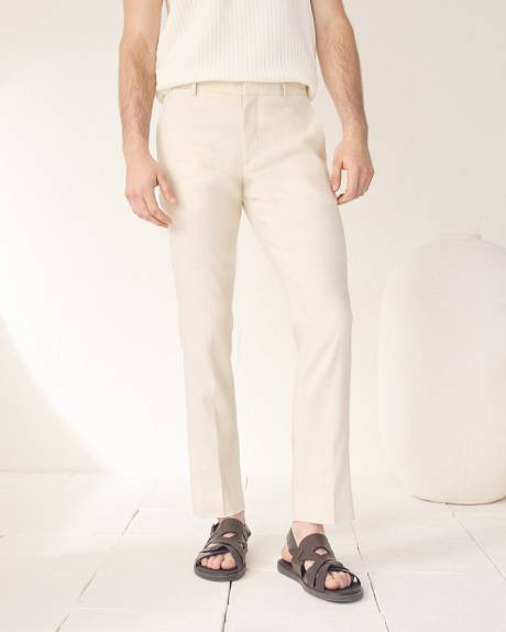 Slim Fit Stretch Linen Suit Pant