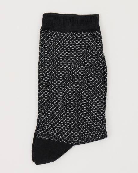 Fishnet Cotton Socks with Lurex Fibres