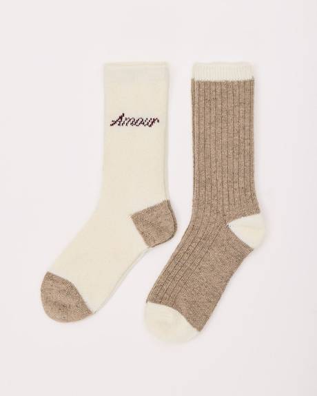 Amour Cozy Socks - 2 pairs