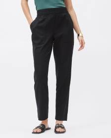 Mid-Rise Straight-Leg Linen Jogger