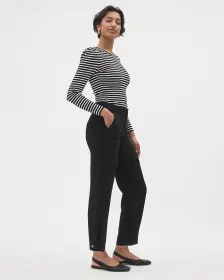 Mid-Rise Tapered-Leg Flowy Cargo Pant