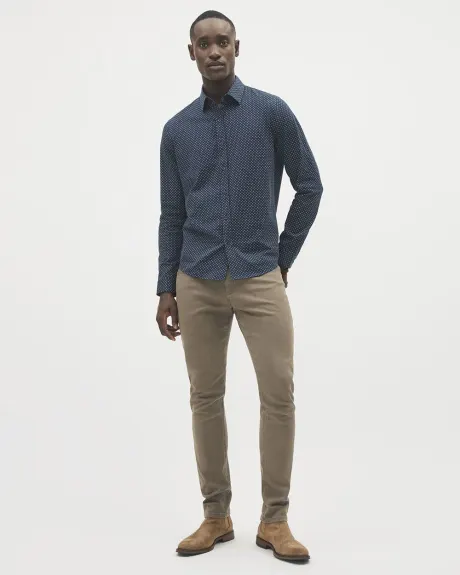 Long-Sleeve Cotton-Knit Shirt