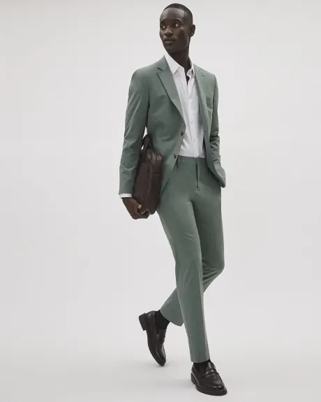 Pantalon de Complet Vert Jade à Coupe Étroite