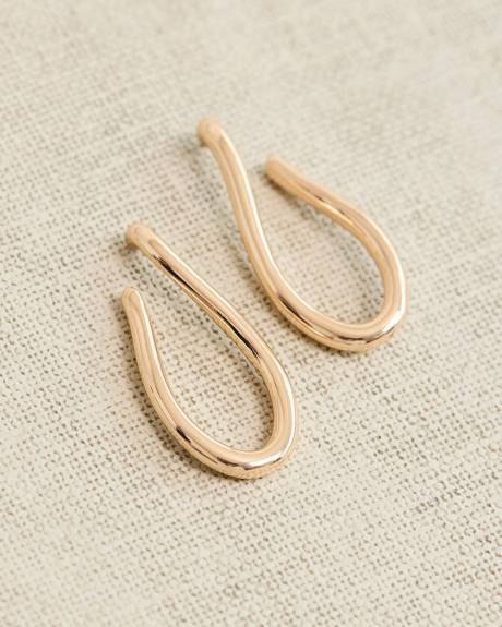 Modern Golden Earrings