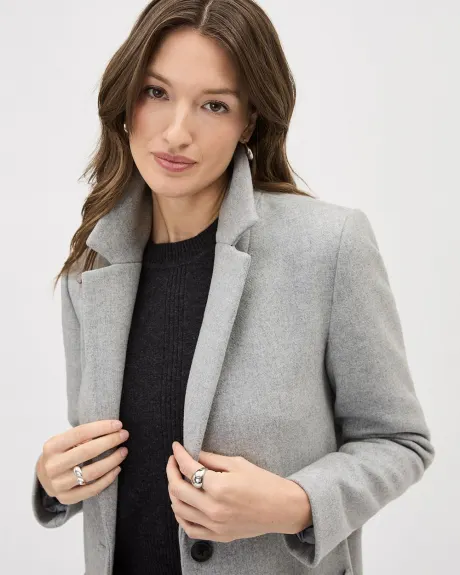 Manteau à Un Bouton en Laine