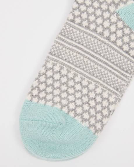 Super-Soft Socks with Fair Isle Pattern