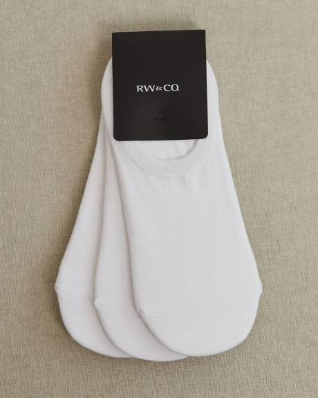 Solid No-Show Socks - 3 Pairs