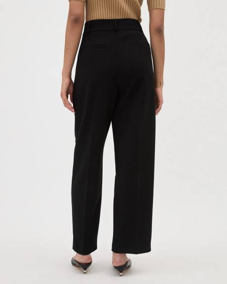 Viscose-Blend High-Rise Barrel Pant