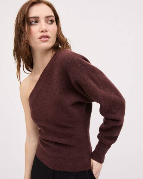 Single-Long-Sleeve Relaxed Sweater