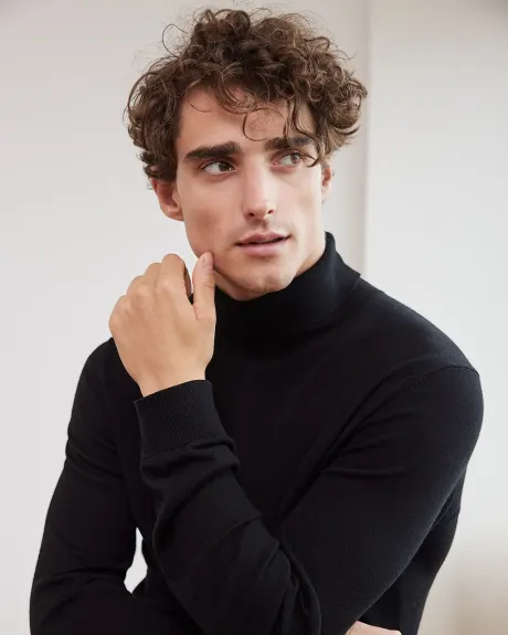 Basic Long-Sleeve Turtleneck Sweater