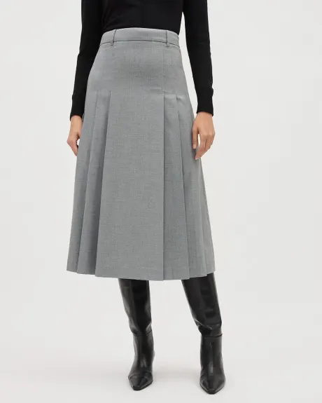 Ultra High-Rise Pleated Flannel Skirt